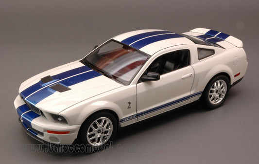 Welly - SHELBY COBRA GT 500 2007 WHITE W/BLUE STRIPES 1:24 - Cod. WE1543
