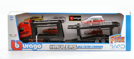 Burago - VOLVO FH16 GLOBETROTTER 750 XXL RED + LAND ROVER LRX 1:43 - Cod. BU31462