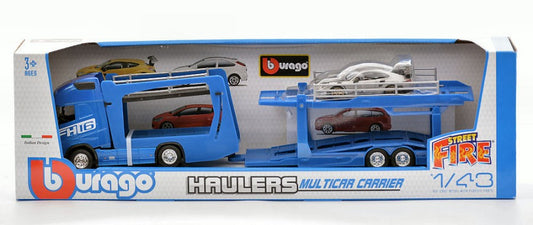 Burago - VOLVO FH16 GLOBETROTTER 750 XXL BLUE + PORSCHE 911 GT2 1:43 - Cod. BU31463