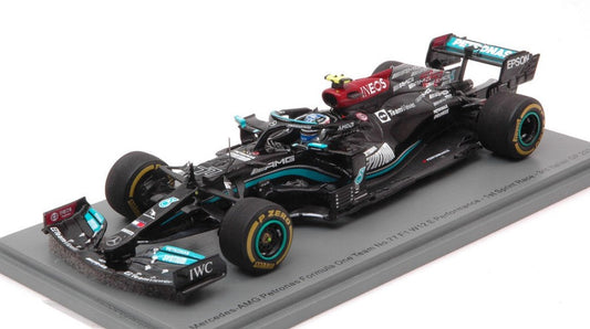 Spark Model - MERCEDES W12 E VALTTERI BOTTAS 2021 N.77 3rd ITALY GP 1:43 - Cod. S7691