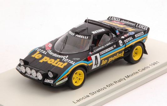Spark Model - LANCIA STRATOS N.4 6th MONTE CARLO 1981 B.DARNICHE-A.MAHE' 1:43 - Cod. S9098