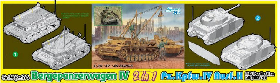 Dragon - BERGEPANZERWAGEN IV / Pz.Kpfw.IV Ausf.H 2 in 1 KIT 1:35 - Cod. D6951