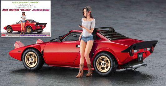 Hasegawa - LANCIA STRATOS HF STRADALE W/ITALIAN GIRL'S FIHURE KIT 1:24 - Cod. HA20543