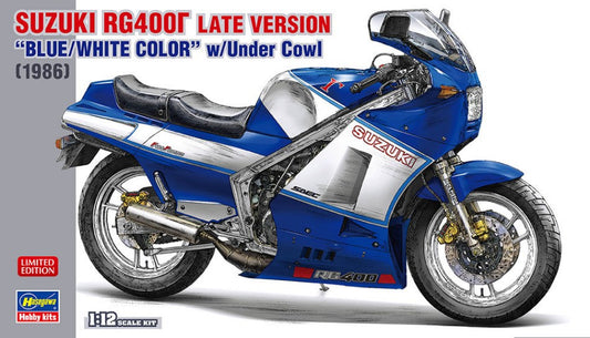 Hasegawa - SUZUKI RG400G LATE VERSION BLUE/WHITE COLOR W/UNDER COW KIT 1:12 - Cod. HA21739