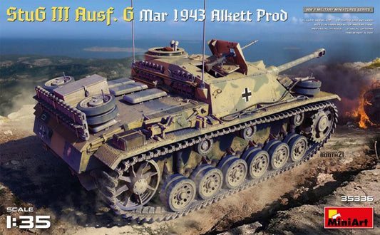 Miniart - STUG III AUSF. G MAR.1943 ALKETT PROD.KIT 1:35 - Cod. MIN35336