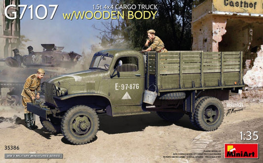 Miniart - 1,5 t 4x4 G7107 CARGO TRUCK W/WOODEN BODY KIT 1:35 - Cod. MIN35386
