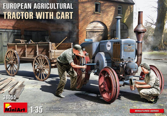 Miniart - EUROPEAN AGRICULTURAL TRACTOR WITH CART KIT 1:35 - Cod. MIN38055