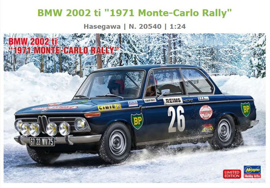 Hasegawa - BMW 2002 Ti 1971 MONTE CARLO RALLY KIT 1:24 - Cod. HA20540