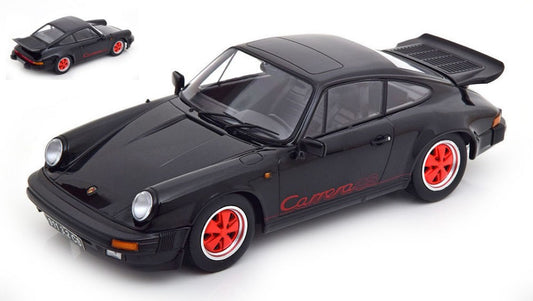Kk Scale - PORSCHE 911 CARRERA 3.2 CLUBSPORT 1989 BLACK/RED 1:18 - Cod. KKDC180873