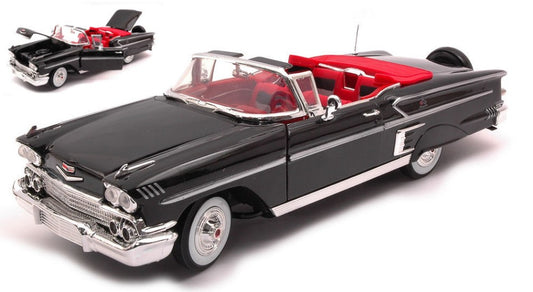 Motormax - CHEVROLET IMPALA CONVERTIBLE 1958 BLACK 1:18 - Cod. MTM73112BK