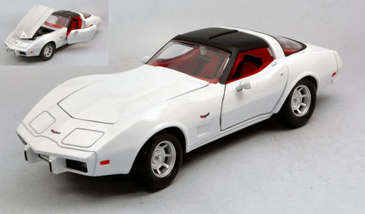 Motormax - CHEVROLET CORVETTE 1979 WHITE 1:24 - Cod. MTM73244W
