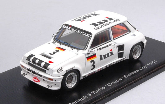 Spark Model - RENAULT 5 TURBO N.3 EUROCUP 1981 PETER OBERNDORFER 1:43 - Cod. S6021