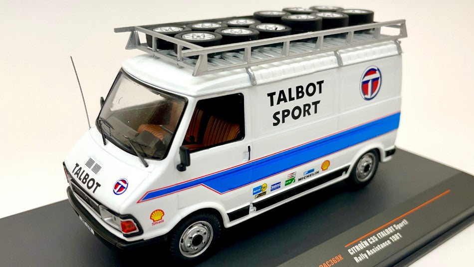 Ixo Model - CITROEN C 35 TALBOT SPORT 1981 ASSISTANCE W/ROOF RACK AND WHEELS 1:43 - Cod. RAC369X