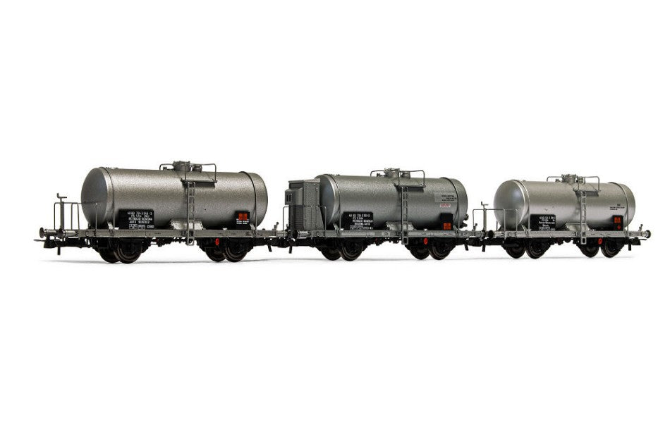 Rivarossi - SET 3 CARRI CISTERNA A DUE ASSI EPOCA IV 1:87 - Cod. HR6490