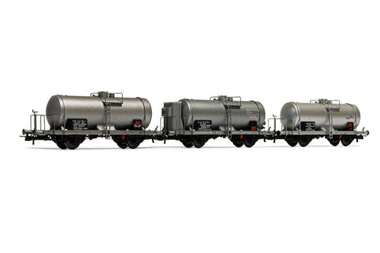 Rivarossi - SET 3 CARRI CISTERNA A DUE ASSI EPOCA IV 1:87 - Cod. HR6490