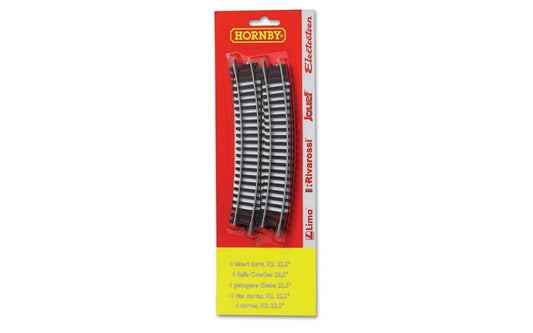 Lima - BINARI CURVI mm 31,5 ARCO 22,5 BLISTER Pz.4 1:87 - Cod. HT8301