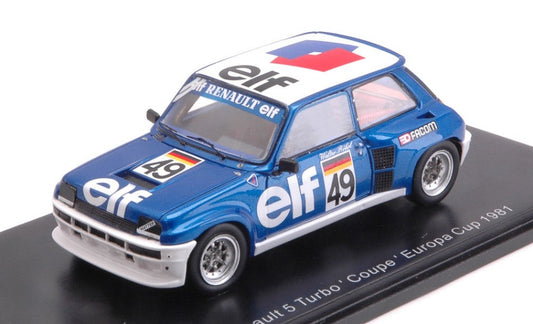 Spark Model - RENAULT 5 TURBO N.49 EUROCUP 1981 WALTER ROHRL 1:43 - Cod. S6022