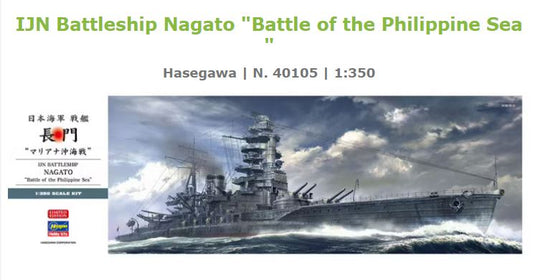 Hasegawa - IJN BATTLESHIP NAGATO BATTLE OF PHILIPPINE SEA KIT 1:350 - Cod. HA40105