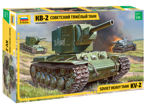 Zvezda - SOVIET HEAVY TANK KV-2 KIT 1:35 - Cod. Z3608