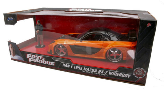 Jada Toys - HAN 1995 MAZDA RX-7 ORANGE FAST & FURIOUS W/FIGURE 1:24 - Cod. JADA05002