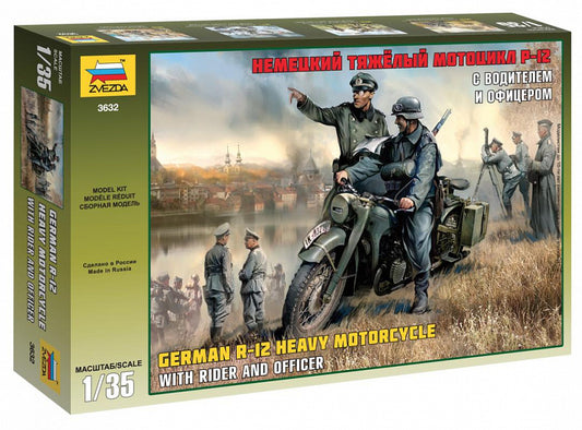 Zvezda - GERMAN WWII MOTORCYCLE R 12 KIT 1:35 - Cod. Z3632