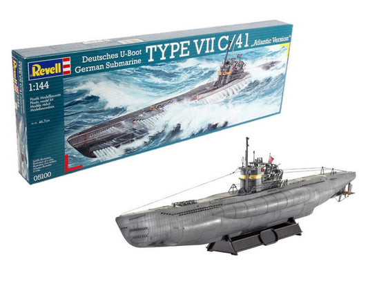 Revell - U-BOAT GERMAN SUBMARINE TYPE VII C/41 KIT 1:144 - Cod. RV05100