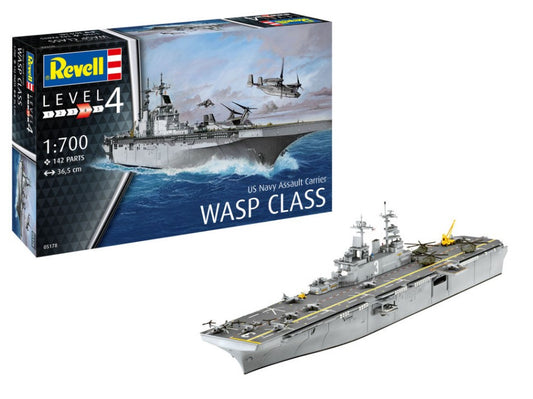 Revell - US NAVY ASSAULT CARRIER WASP CLASS KIT 1:700 - Cod. RV05178