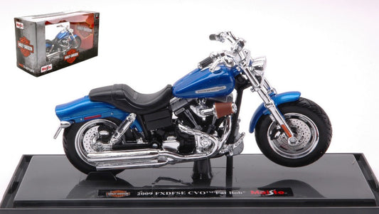 Maisto - HARLEY DAVIDSON FXDFSE CVO FAT BOB 2009 BLUE 1:18 - Cod. MI21905B