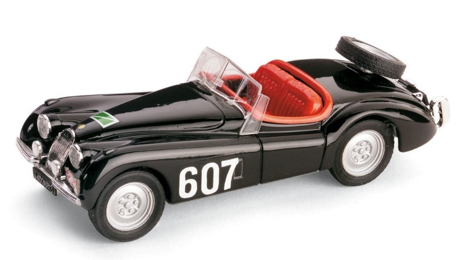 Brumm - JAGUAR XK 120 SPIDER N.607 RALLY ALPI 1953 A.ESCALIER J.NAHAMENS 1:43 - Cod. BM0164