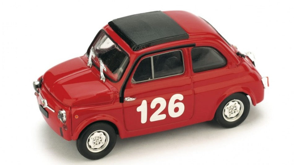 Brumm - FIAT 595 ABARTH N.126 1st PREMIO CAMPAGNANO VALLELUNGA 1965 R.PINTO 1:43 - Cod. BM0480