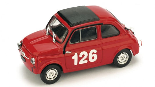 Brumm - FIAT 595 ABARTH N.126 1st PREMIO CAMPAGNANO VALLELUNGA 1965 R.PINTO 1:43 - Cod. BM0480
