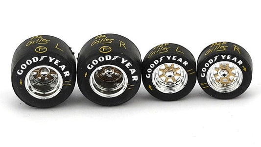 Brumm - SET PNEUMATICI GOODYEAR CON CERCHI ANT.+POST.FERRARI 126 C2 1982 1:43 - Cod. BMF100