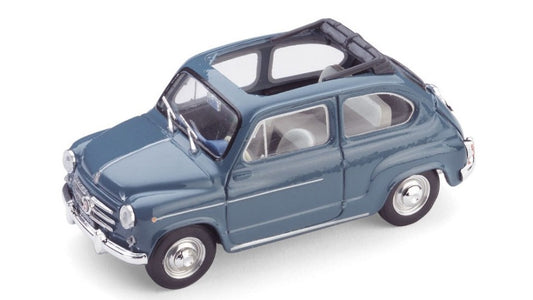 Brumm - FIAT 600 D BERLINA 1960 TRASFORMABILE APERTA BLEU 404 1:43 - Cod. BM0317-09