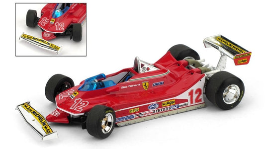 Brumm - FERRARI 312 T4 G.VILLENEUVE 1979 N.12 2nd FRANCE GP RUOTE STERZANTI 1:43 - Cod. BM0512-RS