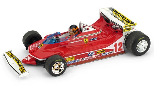 Brumm - FERRARI 312 T4 G.VILLENEUVE 1979 N.12 PROVE USA OVEST GP W/PILOTE 1:43 - Cod. BM0578BCH