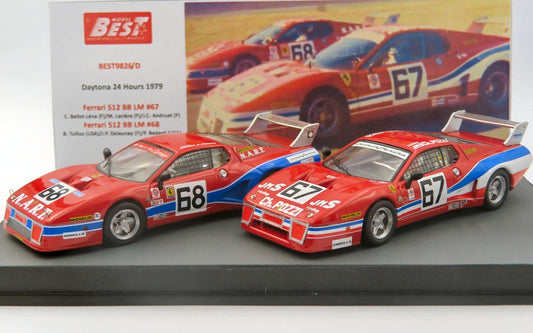 Best Model - FERRARI 512 BB LM N.67+68 24 H DAYTONA 1979 Ed.Lim.PCS 78 1:43 - Cod. BT9826-D