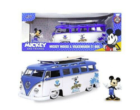 Jada Toys - MICKEY VAN VW T1 BUS W/FIGURE 1:24 - Cod. JADA75001