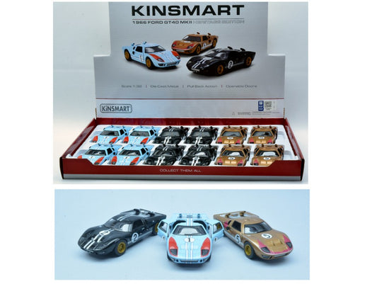 Kinsmart - FORD GT40 MKII HERITAGE RACING COL.ASS cm 12 - Cod. KT5427DF