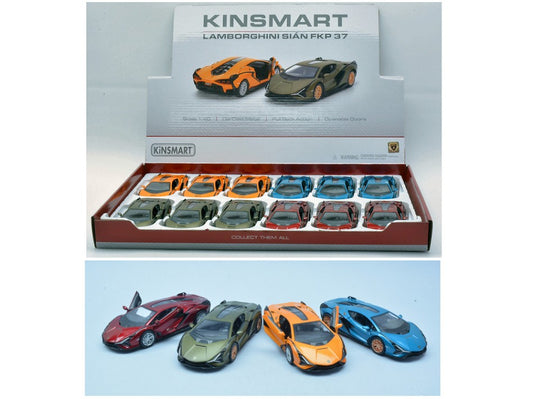 Kinsmart - LAMBORGHINI SIAN COL.ASS.cm 12 - Cod. KT5431D