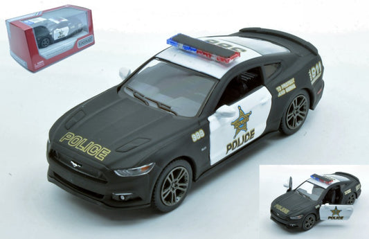 Kinsmart - FORD MUSTANG GT POLICE 2015 BLACK/WHITE BOX cm 12 - Cod. KT5386WP