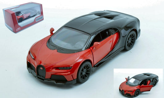 Kinsmart - BUGATTI CHIRON SUPERSPORT RED/BLACK cm 11 1:32 BOX - Cod. KT5423WR