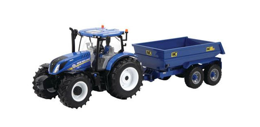 Britains - NEW HOLLAND T6 + NC TILT DUMPER TRAILER SET 1:32 - Cod. LC43268