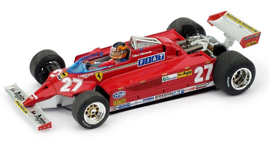 Brumm - FERRARI 126 CK G.VILLENEUVE 1981 N.27 WINNER MONTECARLO GP W/PILOTE 1:43 - Cod. BM0367CH