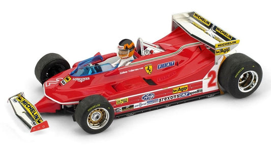 Brumm - FERRARI 312 T5 G.VILLENEUVE 1980 N.2 5th MONACO GP + PILOTE 1:43 - Cod. BM0577CH