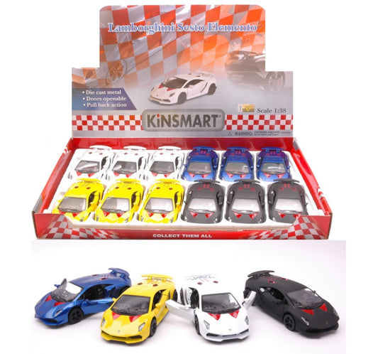 Kinsmart - LAMBORGHINI SESTO ELEMENTO 2013 COL.ASS.cm 12 1:38 - Cod. KT5359D
