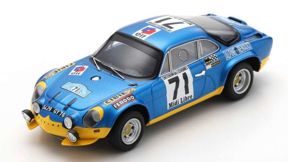 Spark Model - ALPINE A110 N.71 WINNER CRIT.DE CEVENNES 1971 B.DARNICHE-A.MAHE 1:43 - Cod. SF135