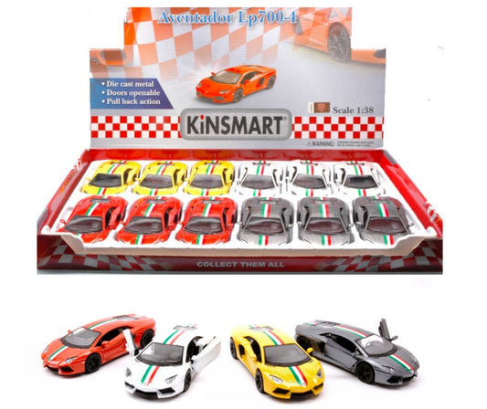 Kinsmart - LAMBORGHINI AVENTADOR LP700-4 2013 "NAZIONALE" 1:38 - Cod. KT5355DF