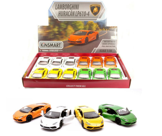 Kinsmart - LAMBORGHINI HURACAN LP610-4 1:36 cm 12 - Cod. KT5382D