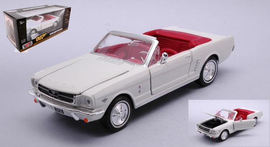 Motormax - FORD MUSTANG 1/2 CONVERTIBLE 1964 JAMES BOND 007 GOLDFINGER 1:24 - Cod. MTM79852