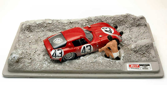 Best Model - ALFA ROMEO TZ2 N.43 LM 1965 ZECCOLI-ROSINSKI DIORAMA 1:43 - Cod. BT9605